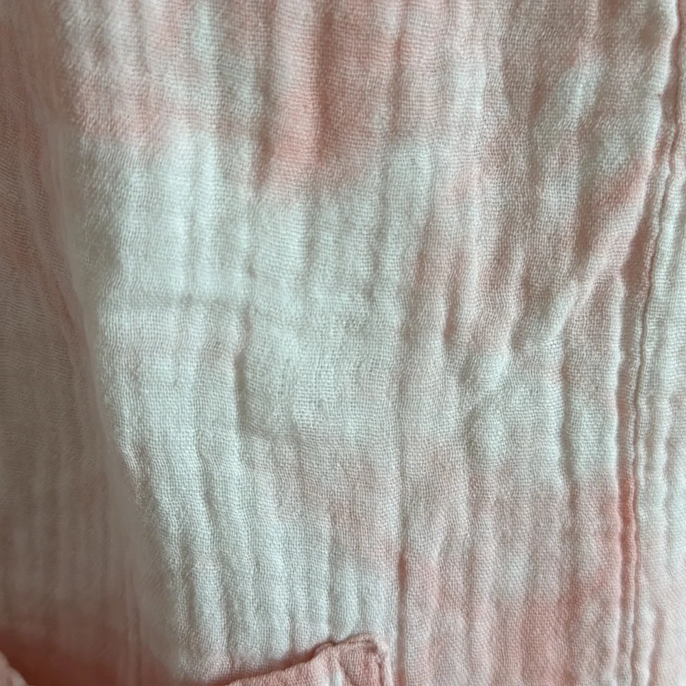 Show Me Your Mumu Cream and Pink Tilda Twisted Tie Dye Gauze Romper - Size S - Picture 4 of 7